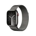 Apple Watch Series 9 [GPS + Cellular 41-mm] Smartwatch with Stainless Steel Case with Graphite Milanese Loop One Size