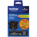 Brother LC652PKS "high Yield"Ink Cartridges - 2 Pack - Retail Packaging-Black