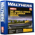 Walthers Trainline Cornerstone HO Scale Model 90' Single Track Railroad Deck Girder Bridge - Kit
