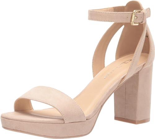 CL by Chinese Laundry Women's Go on Platform Dress Sandal, Nude Super Suede, 8.5 Wide