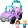 Fisher-Price Little People Barbie Toddler Toy Car with Music Sounds and 2 Figures, Beach Cruiser HJW77