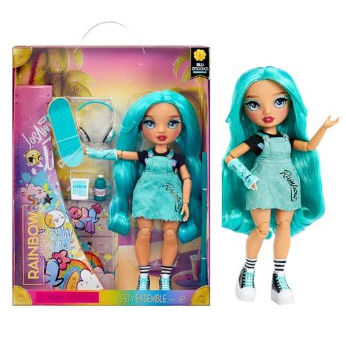 Rainbow High Fashion Doll - Blu Brooks - Blue Doll in Fashionable Outfit - Doll Wearing a Cast & 10+ Colourful Play Accessories - Great for Kids 4-12 Years Old and Collectors