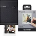 Canon Selphy Square QX10, Black + XS-20L Printer Paper