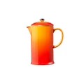 Le Creuset Coffee Maker/French Press with Stainless Steel Press Insert, 800 ml, Stoneware, Oven Red