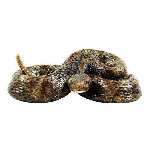 Western Diamondback Rattlesnake S by Michael Carr Designs - Outdoor Snake Figurine for Gardens, patios and lawns (80058)