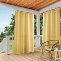 Exclusive Home Cabana Solid Indoor/Outdoor Light Filtering Grommet Top Curtain Panel Pair, 54"x108", Sundress Yellow