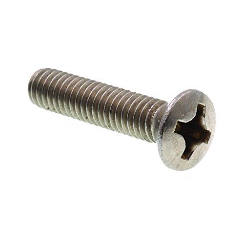 Prime-Line 9011625 Machine Screw, Oval Head Phillips, 5/16 in-18 X 1-1/2 in, Grade 18-8 Stainless Steel, Pack of 25
