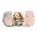Lion Brand Yarn (1 Skein) Scarfie Bulky Yarn, Pink/Silver