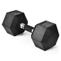 Yes4All Hex Dumbbell Rubber Grip - Premium heavy weight Dumbbell - 40lbs