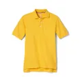 French Toast Boys' Short Sleeve Pique Polo Uniform Shirt (Standard & Husky), Gold, 4 Years