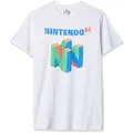 Nintendo Men's N64 Logo Short Sleeve T-Shirt, White, X-Large
