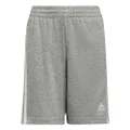adidas Sportswear Essentials 3-Stripes Kids' Shorts, Grey, 4-5 Years