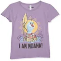 Disney Girls' Little, Big Moana Olaf T-Shirt, Pur Berry, Medium