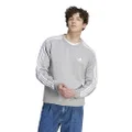 adidas Sportswear Essentials 3-Stripes Fleece Sweatshirt, Grey, S
