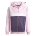 adidas Sportswear Tiberio 3-Stripes Colorblock Kids' Fleece Tracksuit, Pink, 9-10 Years
