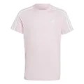 adidas Sportswear Essentials 3-Stripes Kids' Cotton T-Shirt, Pink, 7-8 Years