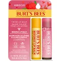 Burt's Bees 100% Natural Origin Moisturising Lip Balm Duo, Beeswax & Hibiscus, 2 Tubes