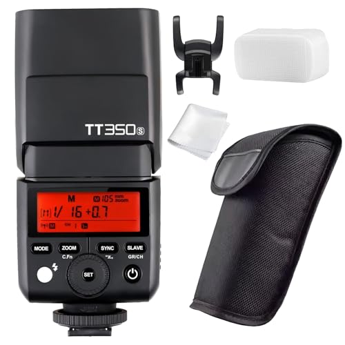 Godox TT350S Mini TTL Flash Speedlite for Sony Cameras, 2.4G HSS 1/8000s GN36 Camera Flash Speedlite Compatible with Sony A7III A7IV A7R A7S A7 A7-II A7-III A7R-II A7R-III A6400 A6300 A6000