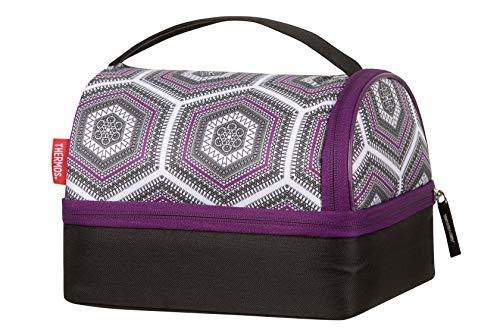 Thermos Raya Pack-In Soft Lunch Bag, Purple Hexagon, RAYLK6PH
