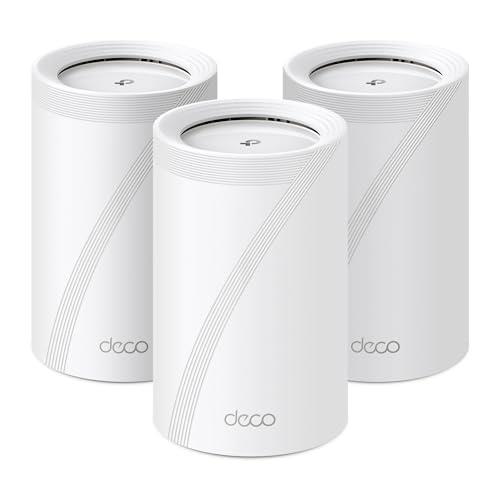 TP-Link Deco BE11000 Tri-Band Whole Home Mesh WiFi 7, up to 11 Gbps, MLO, 320 MHz, 6 GHz Band, Seamless AI Roaming, HomeShield Security, Gaming & Streaming, Smart Home (Deco BE65(3-pack))
