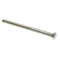 PRIME-LINE Lag Screw Bolt, Hex Head, 3/8 in X 6 in, Stainless Steel, Pack of 10, 9056579