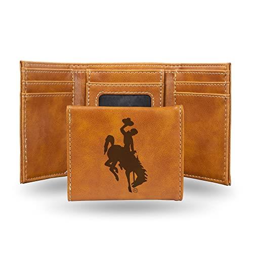 Rico Industries LETRI Laser Engraved Trifold, Wyoming Cowboys, Wyoming Cowboys, Letri Laser Engraved Trifold
