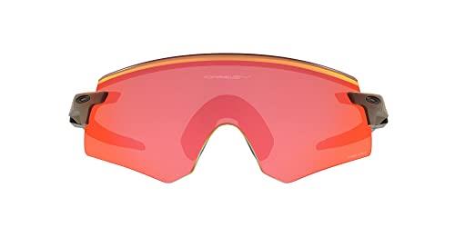 Oakley Men's OO9471 Encoder Rectangular Sunglasses, Matte Red Colorshift/Prizm Trail Torch, 36 mm