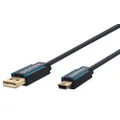 Clicktronic USB A 2.0 to USB Mini-B 5 Pin Adapter Cable, 1.8 Meter Length