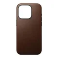 Nomad Modern Ecco Leather Case for iPhone 15 Pro, Brown