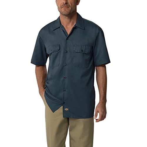 Dickies Men's Big and Tall Short-sleeve Work Shirt, Airforce Blue, Small