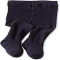 Jefferies Socks Baby Girls' Seamless Organic Cotton Tights, Navy, 18 24 Months