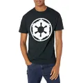 STAR WARS Men's Empire Emblem Symbol Graphic T-Shirt, Black, 3X-Large