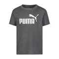 PUMA Boys' Short Sleeve T-Shirt, Charcoal, M