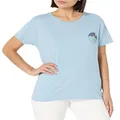 Roxy Women's Boyfriend Crew T-Shirt, Dusk Blue, Small