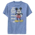 Disney Friends Mickey Vintage Stance Boys Performance T-Shirt, Royal Blue Heather, Small