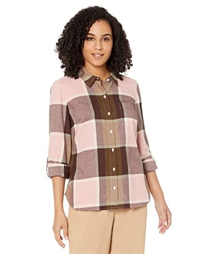 Tommy Hilfiger Button-Down Shirts for Women, Casual Tops, Brdl Rose MLTI, Medium