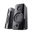 Trust Tytan 2.0 PC Speaker Set, USB Powered Sound System, Plug and Play Speakers, Bass Control, 36 W Peak Power, Wired Speakers for PC, Computer, Laptop, Tablet, Mac, Phone, Smartphone, TV - Black
