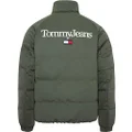 Tommy Jeans Men's Graphic Puffer Jacket, Avalon Green, Medium