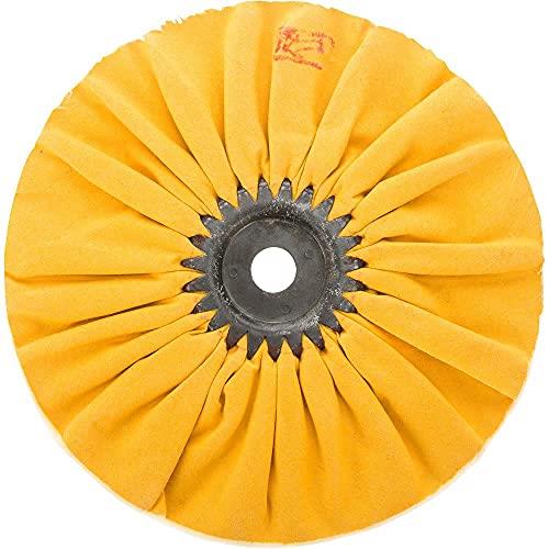 Woodstock D2517 8-Inch Bias Hard Buffing Wheel, Yellow