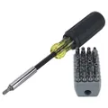 Klein Tools 32510 Magnetic Multibit Screwdriver with Sturdy Torx, Hex, Spanner, Tri-Wing, Torq and Nut Tamperproof Bits and Storage Block Small