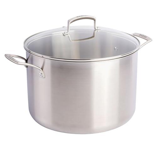 Babish Tri-Ply Stainless Steel Stock Pot w/Lid, 12-Quart, (131281.02R)