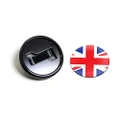 GoBadges BKC012 Flag UK - Magnetic Black Grill Badge Holder Combo/Universal Fit/No Tools Required/Weather-Proof and Car-Wash Safe