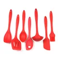 Chef Craft Premium Silicone Kitchen Tool and Utensil Set, 7 Piece, Red