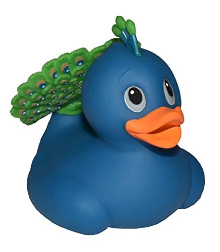 Wild Republic Rubber Duck, Peacock, Gift for Kids, Great Gift for Kids and Adults, 4 inches