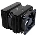 Cooler Master MasterAir MA824 Stealth CPU Air Cooler - Dual Heatsink, Push-Pull Mobius 135 & 120 Fans, 8 Superconductive Composite Heat Pipes, Full RAM Clearance - Intel & AMD Socket Compatible