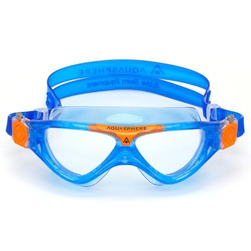 Aquasphere Vista Junior Swimming Mask/Goggles Blue & Orange - Clear Lens
