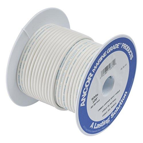 Ancor 100950 Tinned Copper Wire, 18 AWG (0.8mm2), White - 500ft