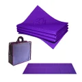 Khataland YoFoMat-Best Travel Yoga Mat, Eco Friendly, Foldable, with Travel Bag, Extra Long 72-Inch, Free from Phthalates and Latex, Royal Purple