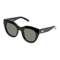 Le Specs Female Air Heart Black Gold Cat-Eye Sunglasses