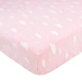 American Baby Company Heavenly Soft Chenille Fitted Crib Sheet for Standard Crib and Toddler Mattresses, Pink 3D Cloud, for Girls, 28x52x9 Inch (Pack of 1)